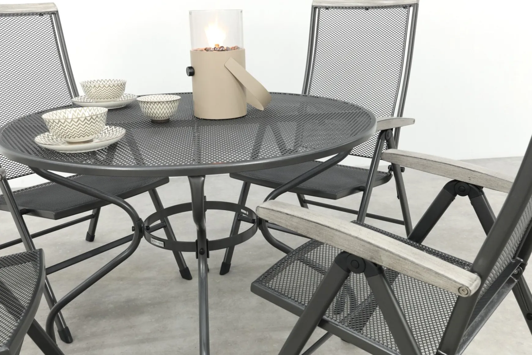Royal Garden Balero ronde verstelbare tuinset strekmetaal Ø105 cm.
