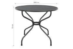 Royal Garden Balero ronde verstelbare tuinset strekmetaal Ø90 cm.