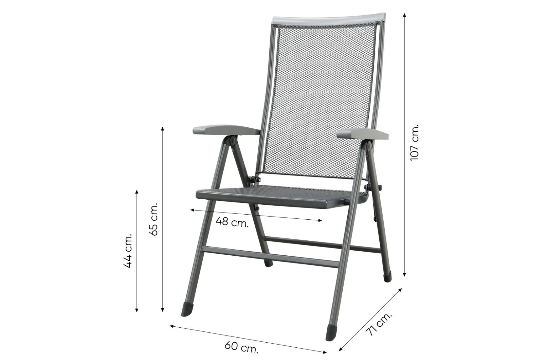 Royal Garden Balero ronde verstelbare tuinset strekmetaal Ø90 cm.