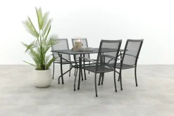 Royal Garden Balero stapelbare tuinset strekmetaal 160x90 cm.