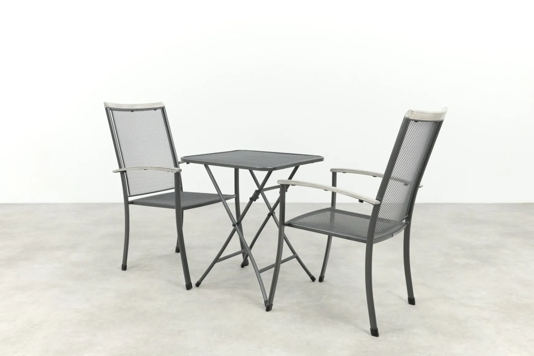 Royal Garden Balero stapelbare balkonset 3-delig strekmetaal 60x60 cm.