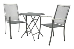 Royal Garden Balero stapelbare balkonset 3-delig strekmetaal 60x60 cm.