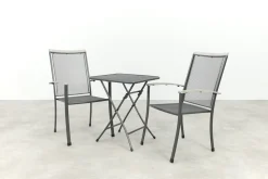 Royal Garden Balero stapelbare balkonset 3-delig strekmetaal 60x60 cm.