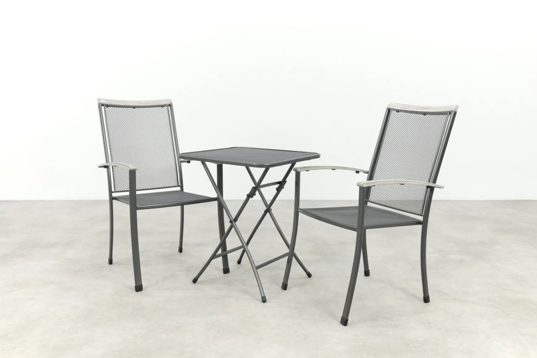 Royal Garden Balero stapelbare balkonset 3-delig strekmetaal 60x60 cm.