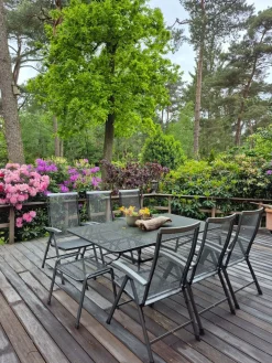 Royal Garden Balero strekmetaal verstelbare tuinstoel - Antraciet