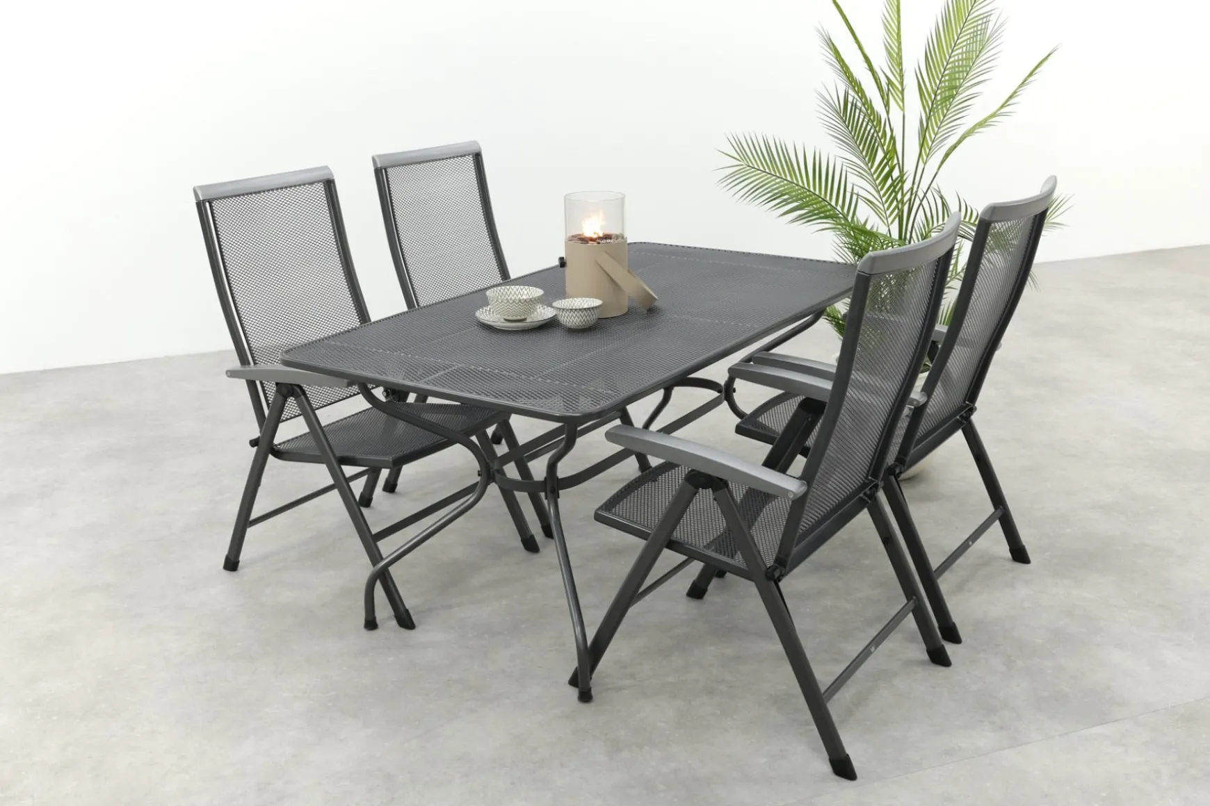 Royal Garden Balero verstelbare tuinset strekmetaal 160x90 cm.