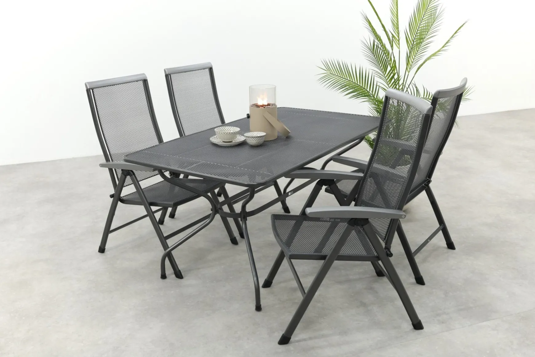 Royal Garden Balero verstelbare tuinset strekmetaal 160x90 cm.
