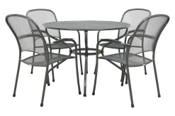 Royal Garden Carlo ronde stapelbare tuinset strekmetaal Ø105 cm.