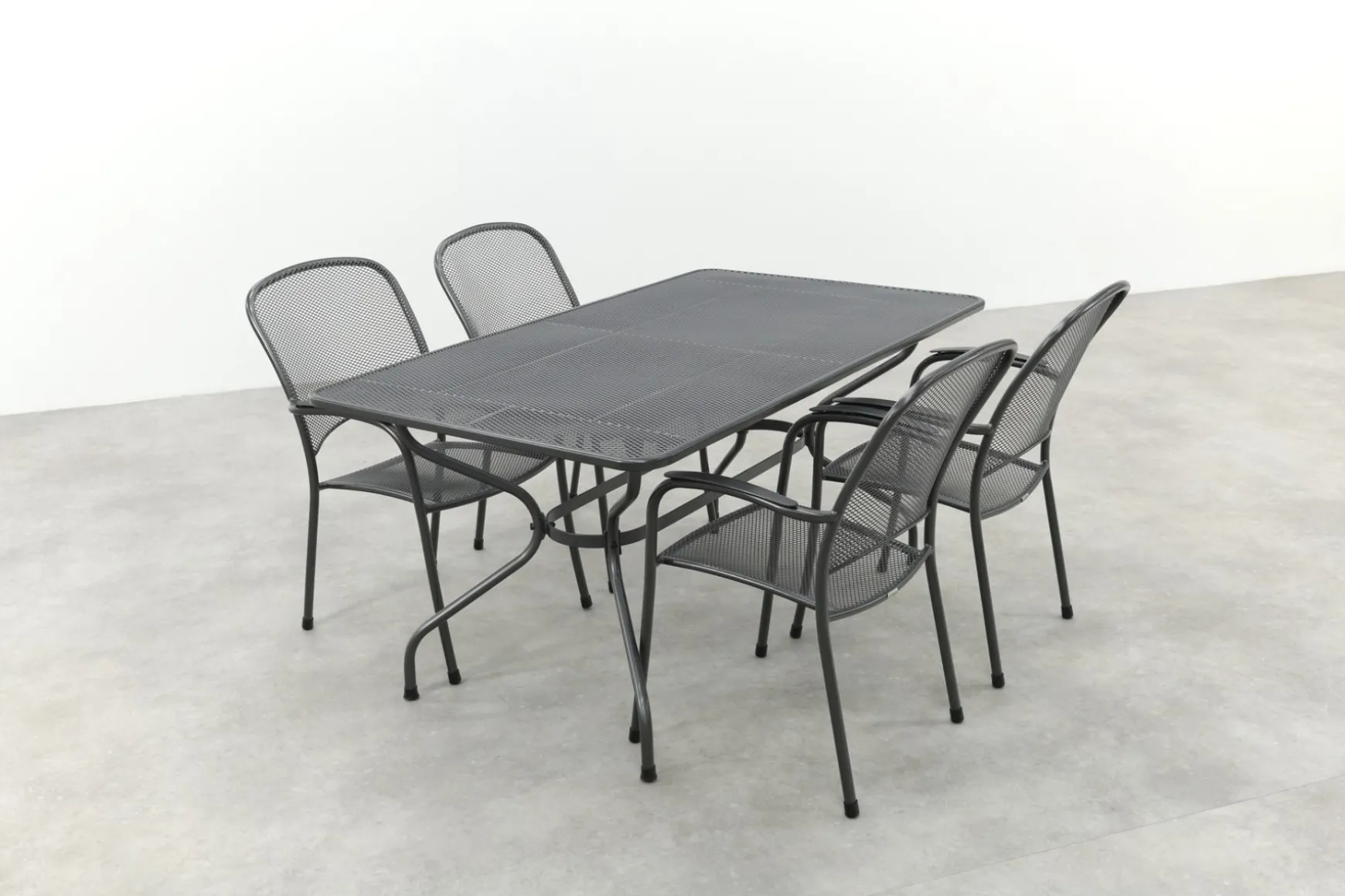 Royal Garden Carlo stapelbare tuinset strekmetaal 160x90 cm.