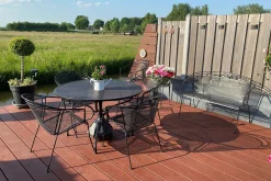 Royal Garden Elegance ronde stapelbare tuinset strekmetaal Ø105 cm.