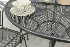Royal Garden Elegance ronde stapelbare tuinset strekmetaal Ø105 cm.