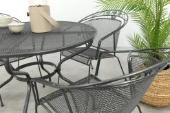 Royal Garden Elegance ronde stapelbare tuinset strekmetaal Ø105 cm.