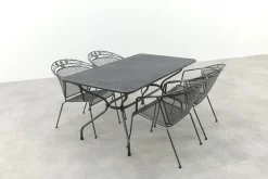 Royal Garden Elegance stapelbare tuinset strekmetaal 160x90 cm.