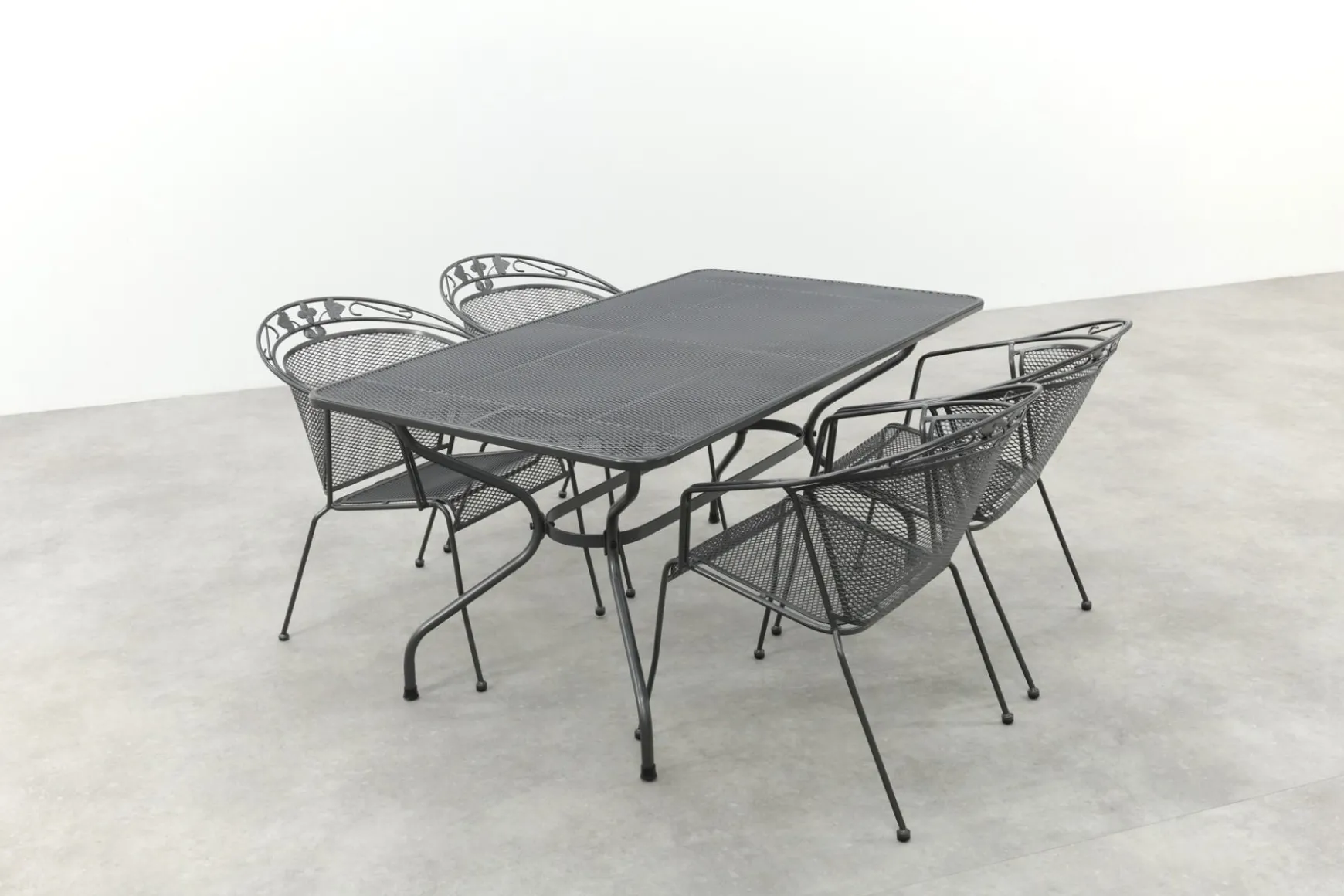 Royal Garden Elegance stapelbare tuinset strekmetaal 160x90 cm.