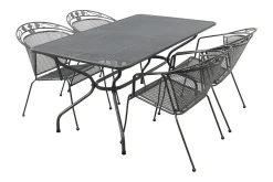 Royal Garden Elegance stapelbare tuinset strekmetaal 160x90 cm.