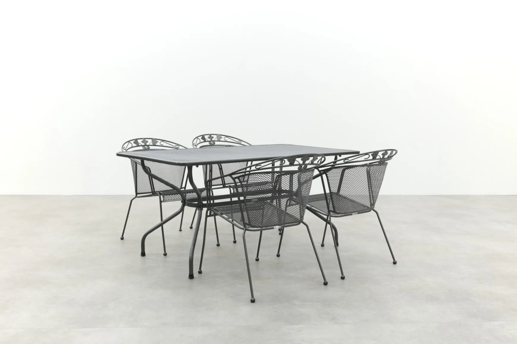 Royal Garden Elegance stapelbare tuinset strekmetaal 160x90 cm.