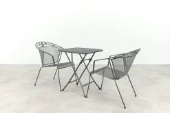 Royal Garden Elegance stapelbare balkonset 3-delig strekmetaal 60x60 cm.