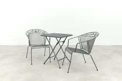 Royal Garden Elegance stapelbare balkonset 3-delig strekmetaal 60x60 cm.
