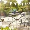 Royal Garden Elegance strekmetaal stapelbare tuinstoel - Antraciet