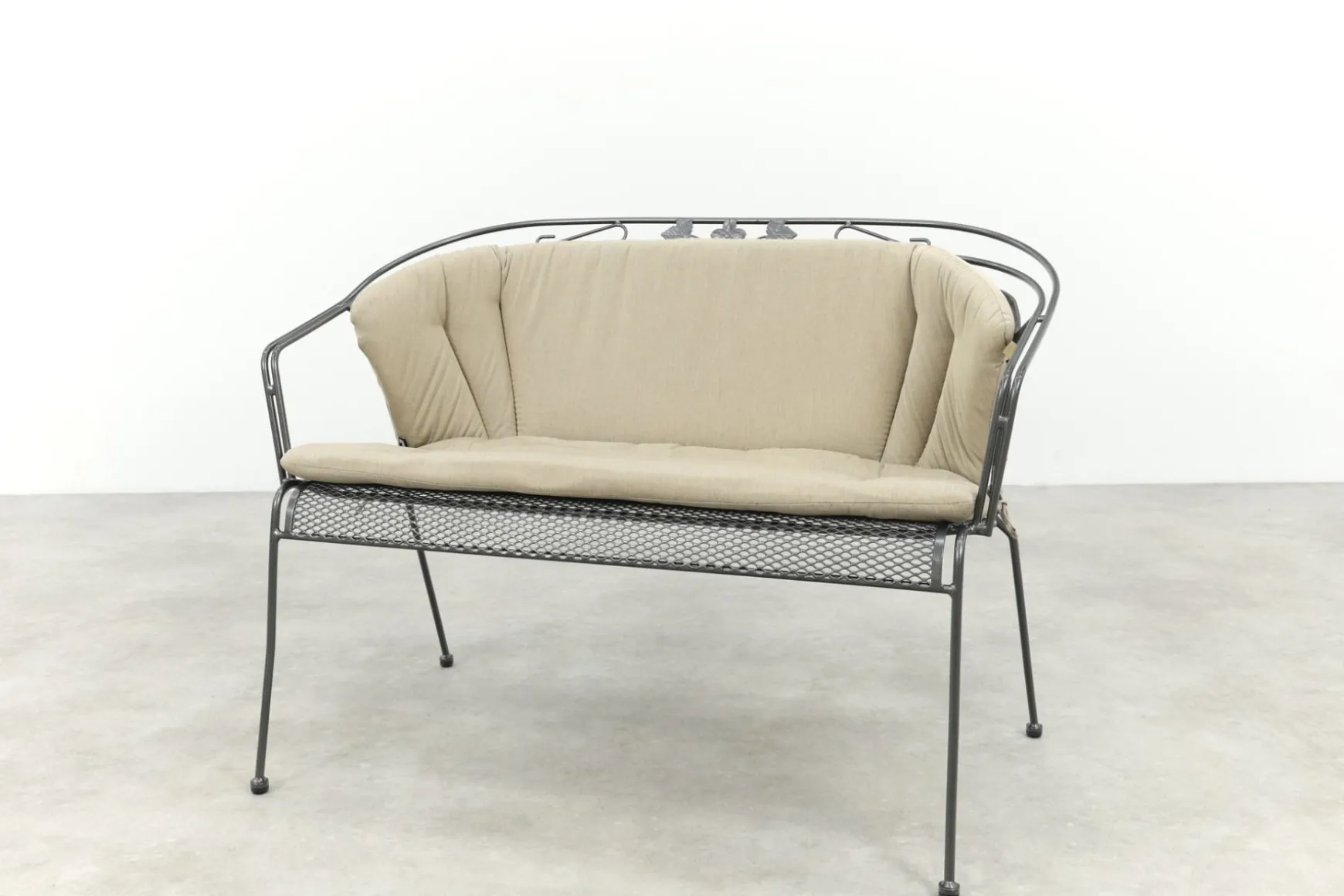 Royal Garden Elegance strekmetaal 2-zits tuinbank - Antraciet