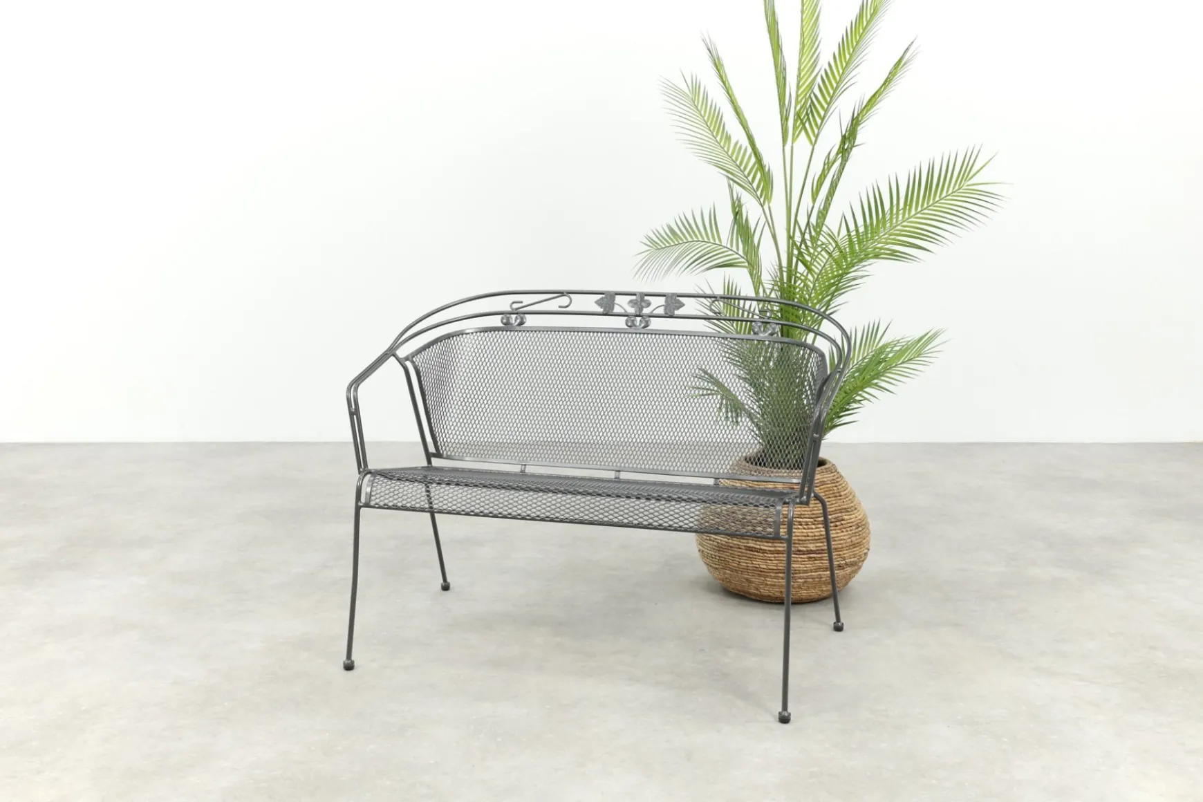 Royal Garden Elegance strekmetaal 2-zits tuinbank - Antraciet