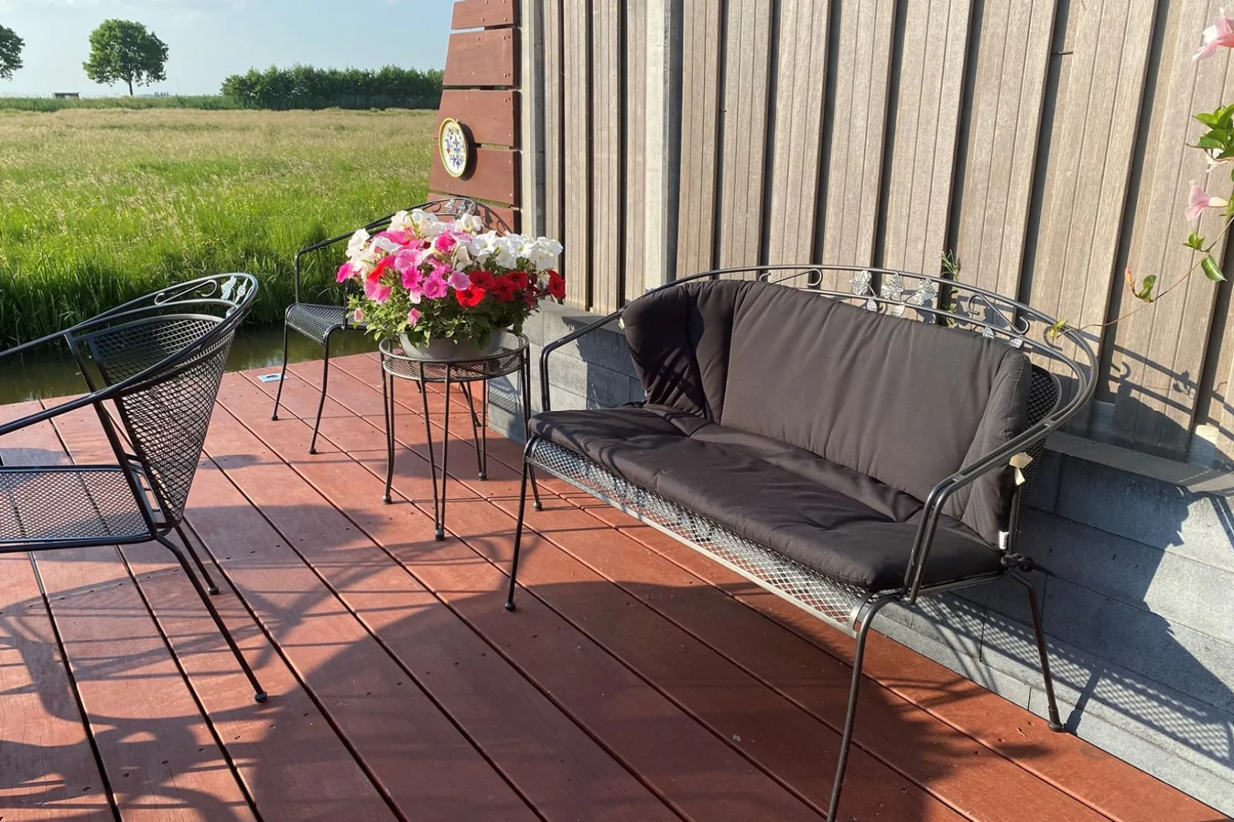 Royal Garden Elegance strekmetaal 2-zits tuinbank - Antraciet