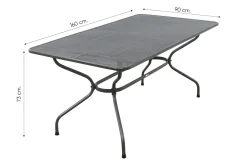 Royal Garden strekmetaal tuintafel 160x90 cm.