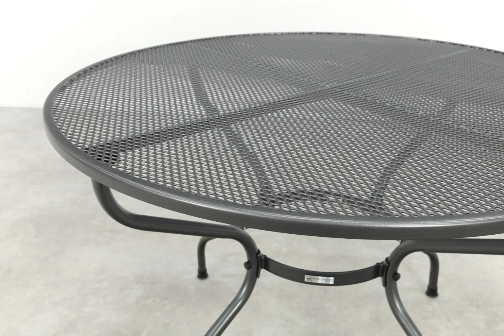 Royal Garden strekmetaal tuintafel rond - Ø105 cm. - Antraciet