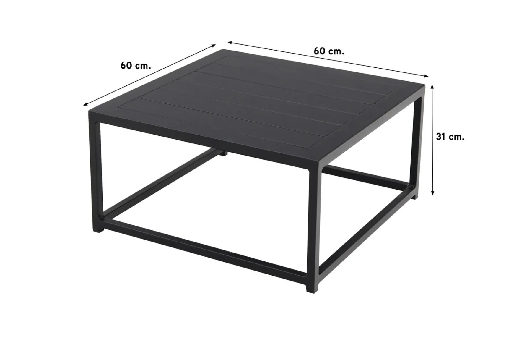 Royalty loungetafel - Set van 2 - zwart