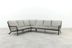 Santos aluminium hoekbank met teak detail