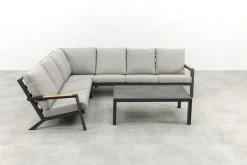 Santos/Atlanta aluminium loungeset - Antraciet