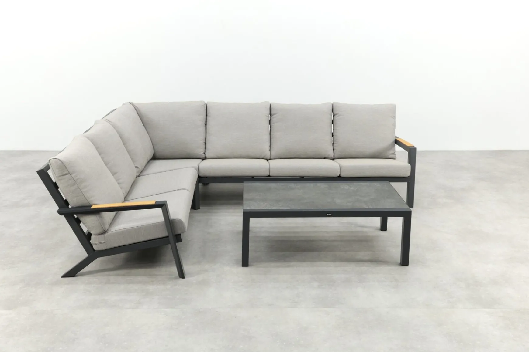 Santos/Atlanta aluminium loungeset - Antraciet