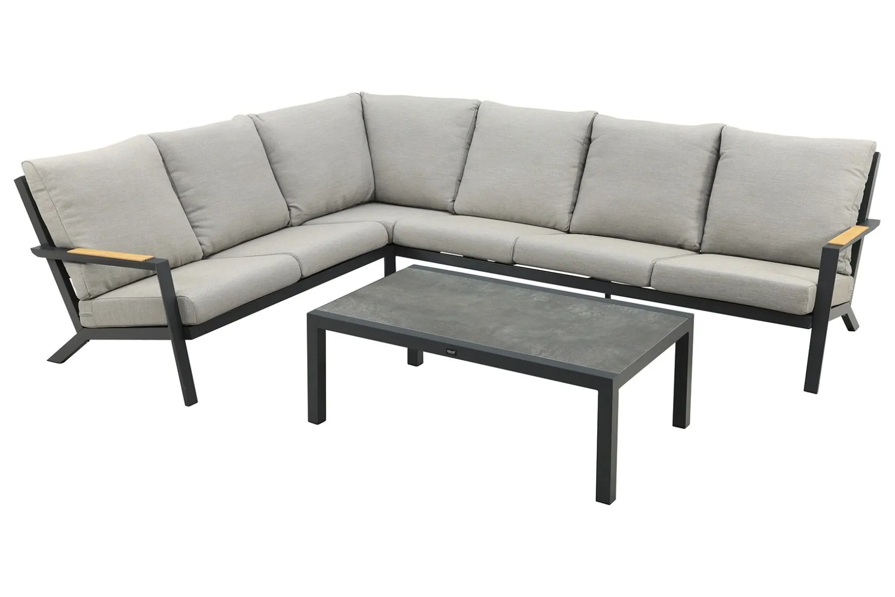 Santos/Atlanta aluminium loungeset - Antraciet
