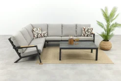 Santos/Atlanta aluminium loungeset - Antraciet