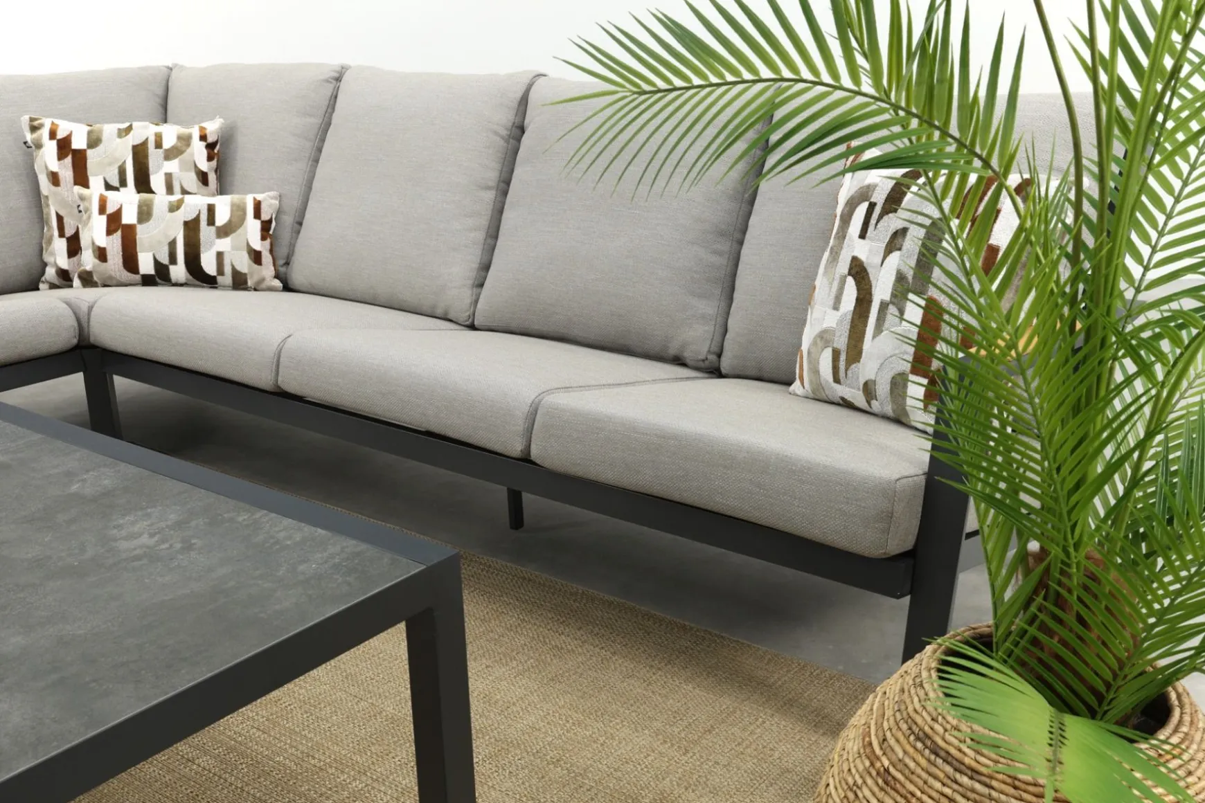 Santos/Atlanta aluminium loungeset - Antraciet