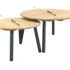 Santos/Mindo loungeset - Antraciet/Teak