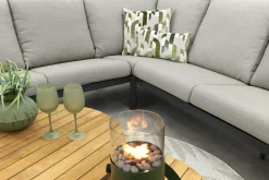 Santos/Mindo loungeset - Antraciet/Teak