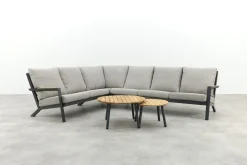 Santos/Mindo loungeset - Antraciet/Teak