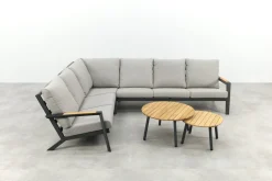 Santos/Mindo loungeset - Antraciet/Teak