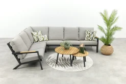 Santos/Mindo loungeset - Antraciet/Teak