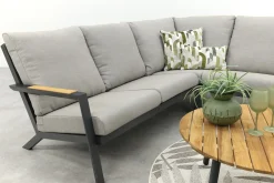 Santos/Mindo loungeset - Antraciet/Teak