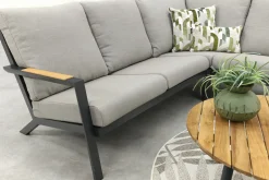 Santos/Mindo loungeset - Antraciet/Teak
