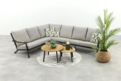 Santos/Mindo loungeset - Antraciet/Teak