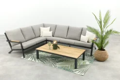 Santos/Mindo 150x75 cm. loungeset - Antraciet/Teak
