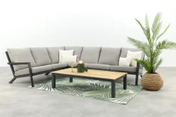 Santos/Mindo 150x75 cm. loungeset - Antraciet/Teak
