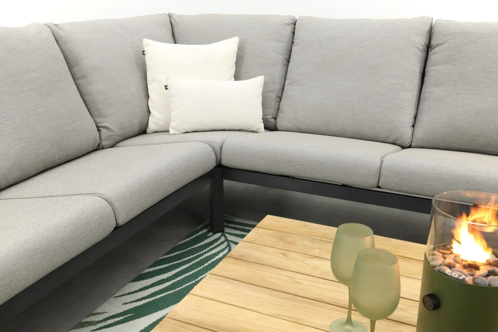 Santos/Mindo 150x75 cm. loungeset - Antraciet/Teak