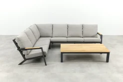 Santos/Mindo 150x75 cm. loungeset - Antraciet/Teak