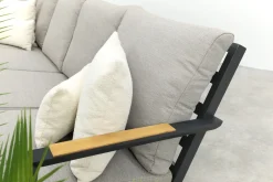 Santos/Mindo 150x75 cm. loungeset - Antraciet/Teak