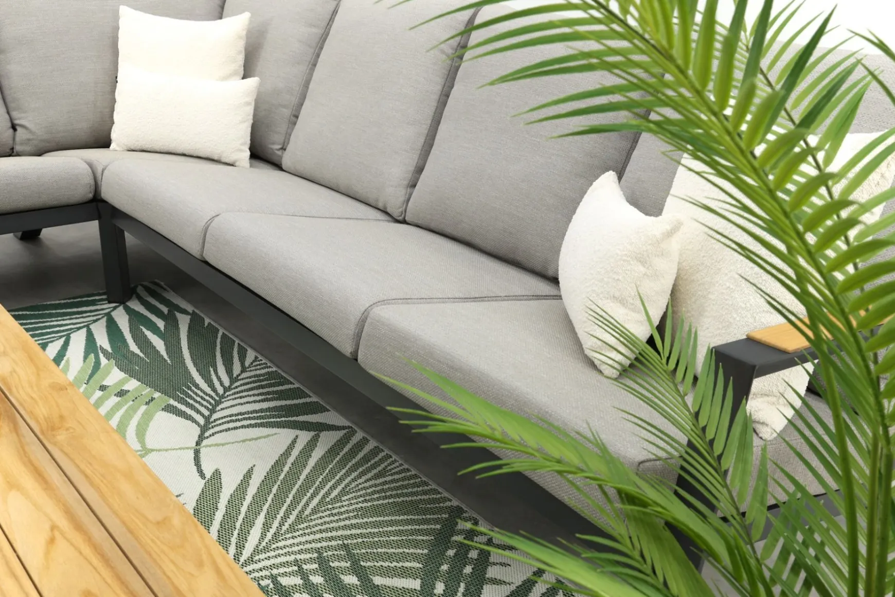 Santos/Mindo 150x75 cm. loungeset - Antraciet/Teak