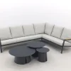 Santos/Velora loungeset met 3-delige tafelset - Antraciet